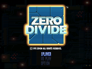 Zero Divide title screen for Playstation